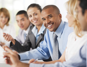 Group of businesspeople having a meeting.